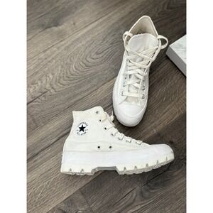 Converse Chuck Taylor All Star Lugged White High Top Sneakers Women's Shoes